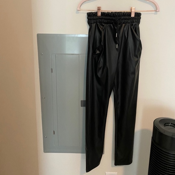 Pretty Little Thing Leather Joggers - Picture 2 of 7
